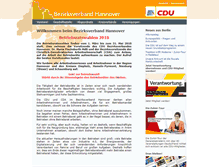 Tablet Screenshot of cdu-bezirksverband-hannover.de